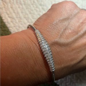 Genuine Diamond & sterling silver bracelet